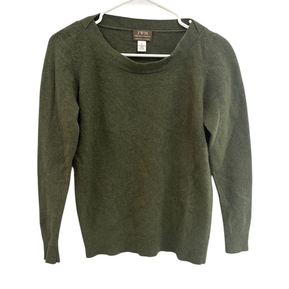Fenn Wright Manson 2 Ply 100% Cashmere Medium Small Pullover Sweater Cozy - Picture 1 of 5